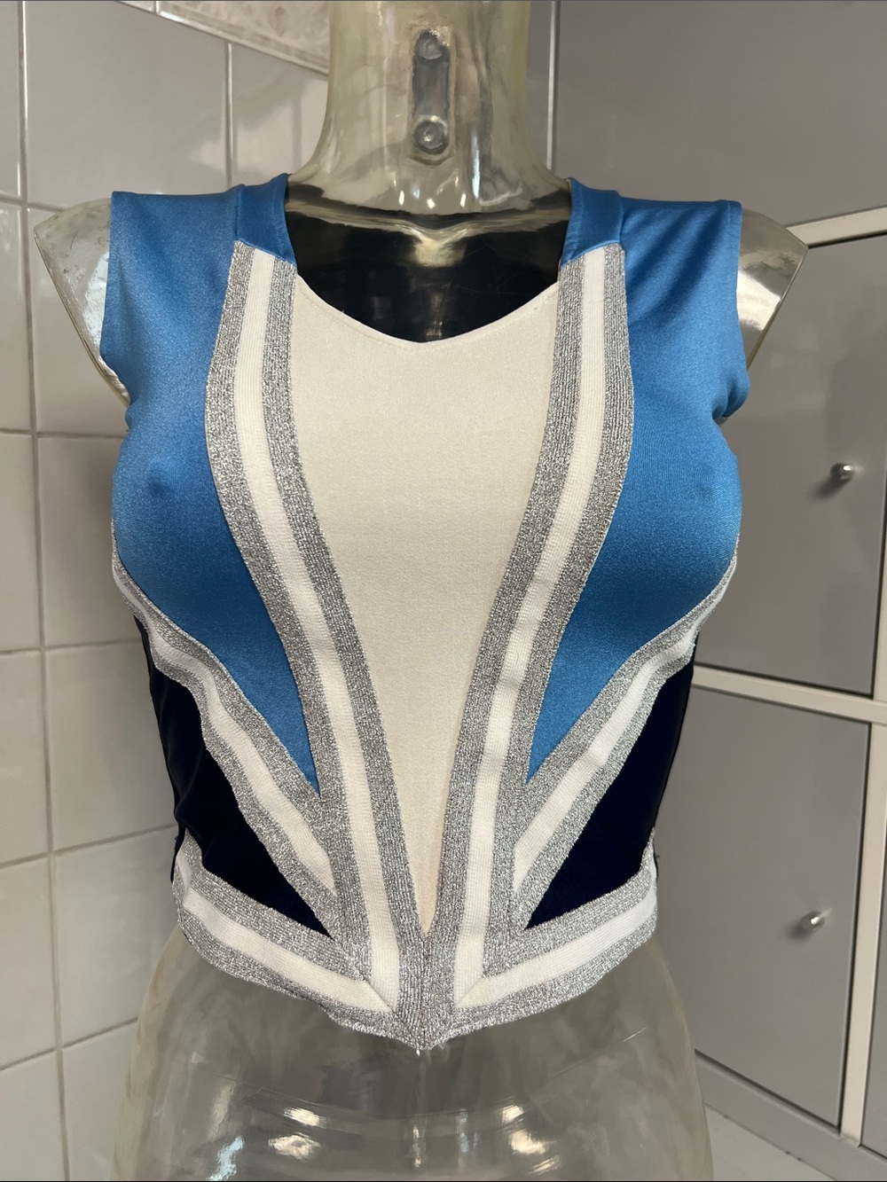 Cheer Uniform Shell S NWOT Navy-Sky-White-Silver
